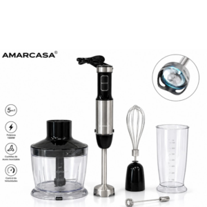 amarcasa set de batidora manual de inmersión eléctrica multifuncional para cocina
